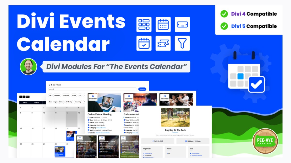 Divi Events Calendar
