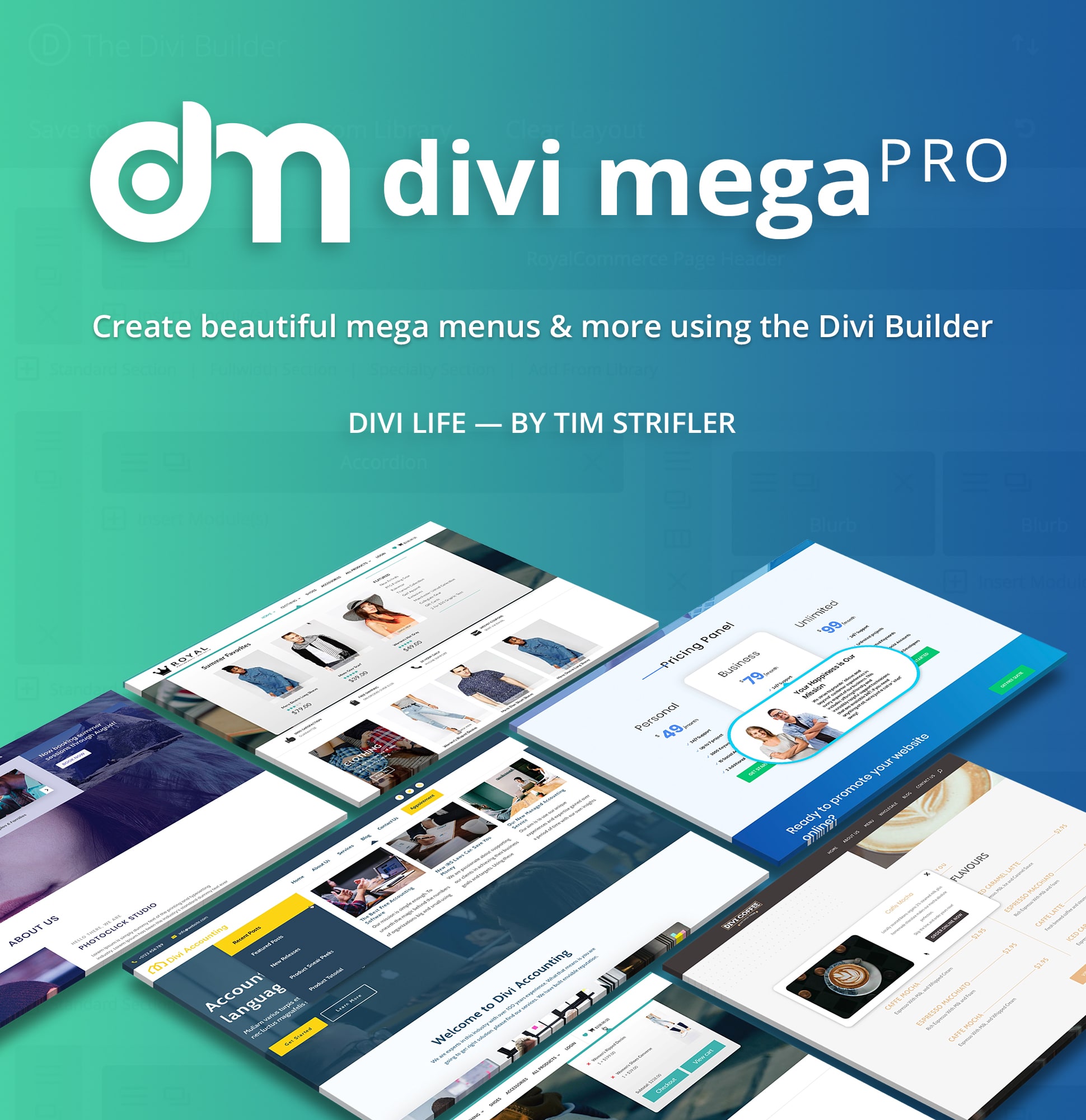 Official Divi Mega Pro product image published by Divi Life