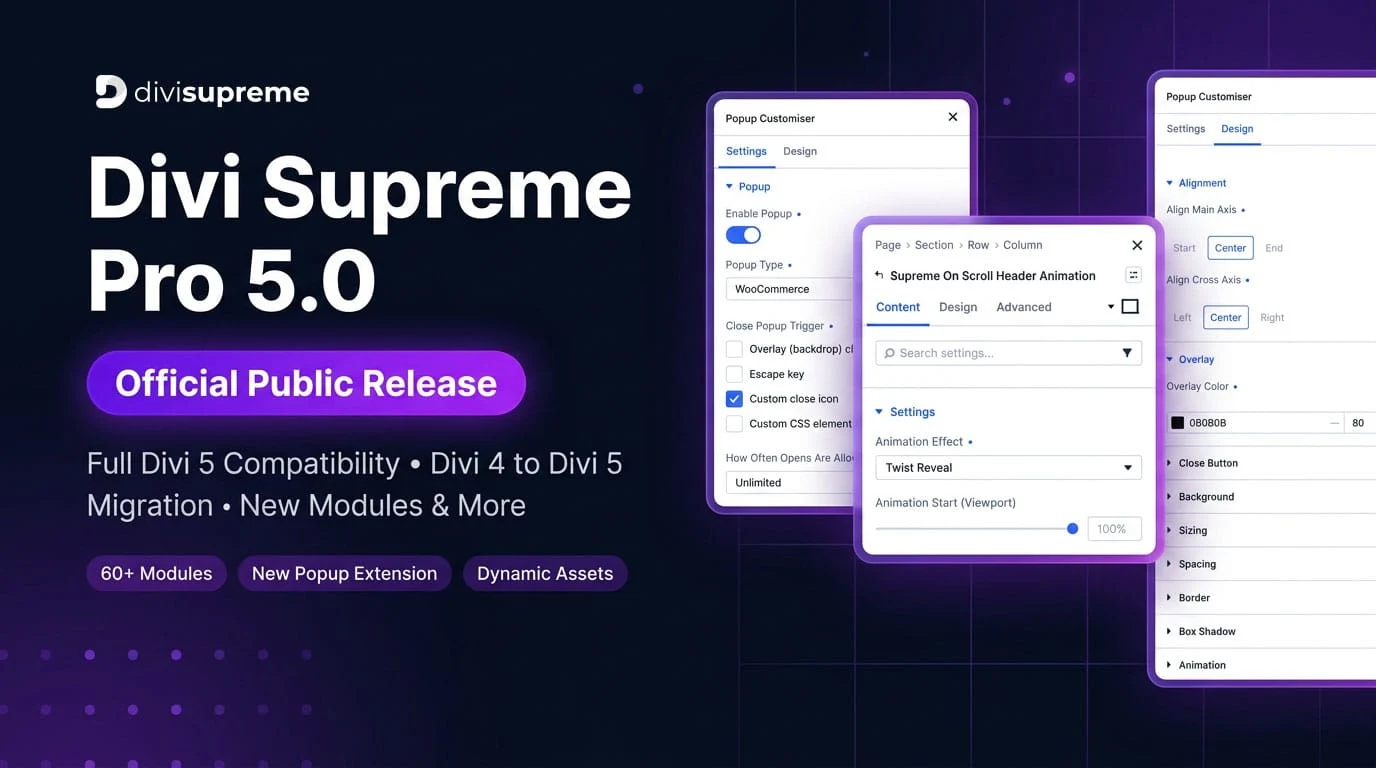 Divi Supreme Pro screenshot